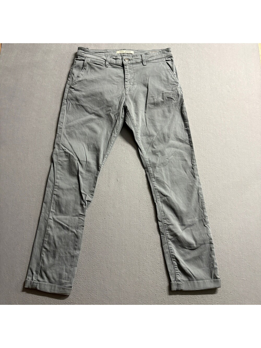 Mavi Johnny Slim Leg Pants Mens 32x32 Gray Cotton Stretch Chino Trousers